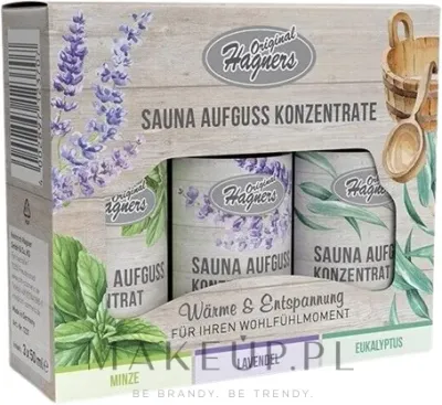 Набор концентратов для сауны Original Hagners Sauna Aufguss мята лаванда с эфирными маслами 3x50 мл