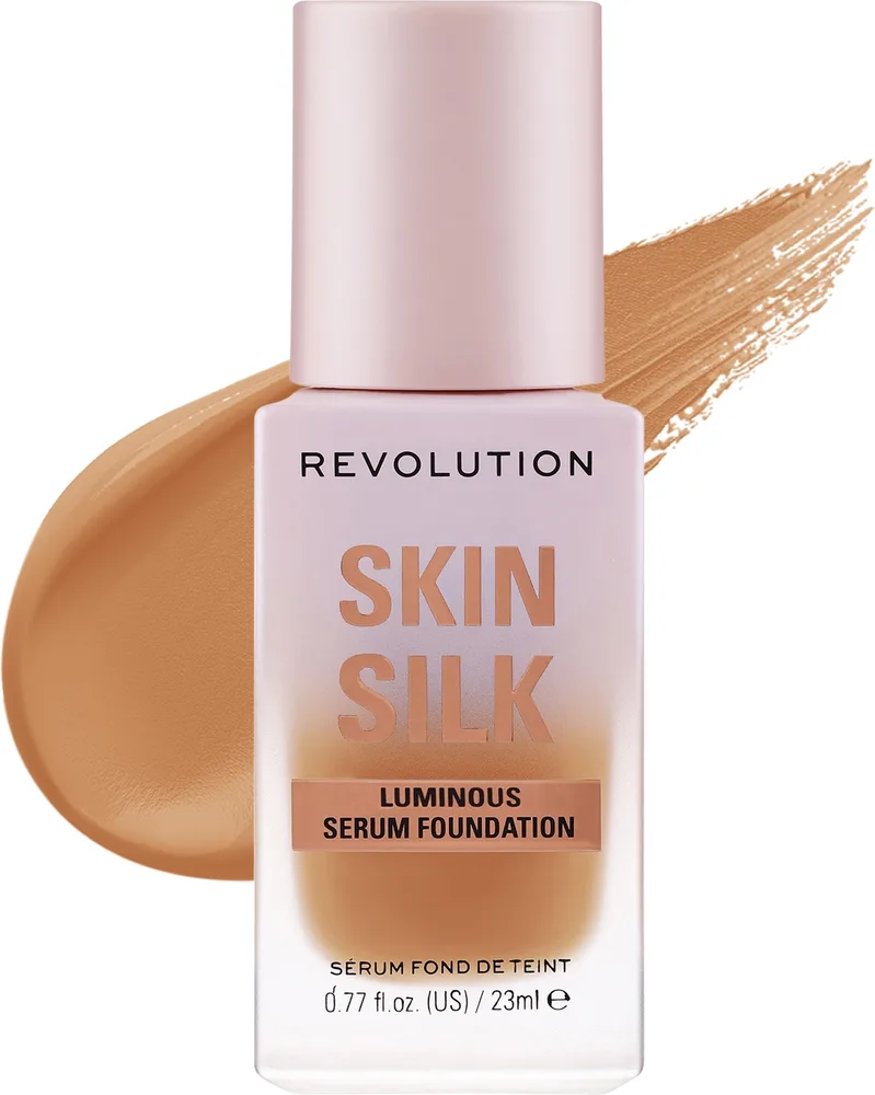 Тональная основа-сыворотка Makeup Revolution Skin Silk Serum сатиновая увлажняющая, 23 мл, оттенок F13.5