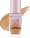 Тональная основа-сыворотка Makeup Revolution Skin Silk Serum сатиновая увлажняющая, 23 мл, оттенок F10 — фото 1