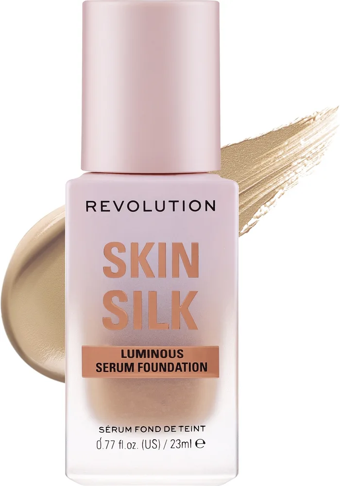 Тональная основа-сыворотка Makeup Revolution Skin Silk Serum сатиновая увлажняющая, 23 мл, оттенок F9W