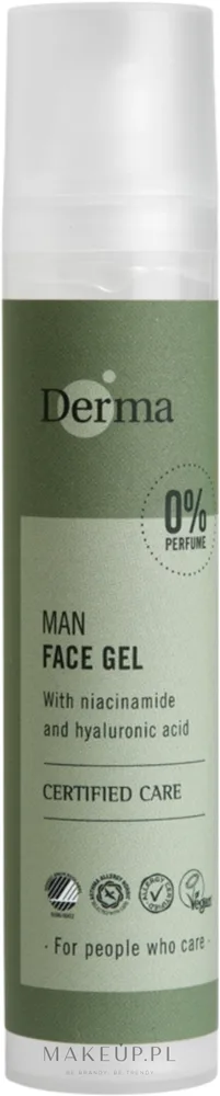Увлажняющий гель для лица Derma Man Face Gel с ниацинамидом и гиалуроновой кислотой, 50 мл