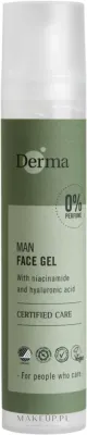 Увлажняющий гель для лица Derma Man Face Gel с ниацинамидом и гиалуроновой кислотой, 50 мл