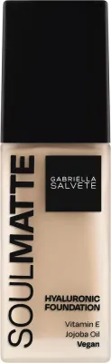 Тональная основа Gabriella Salvete Soulmatte Hyaluronic Foundation матирующая увлажняющая, 30 мл