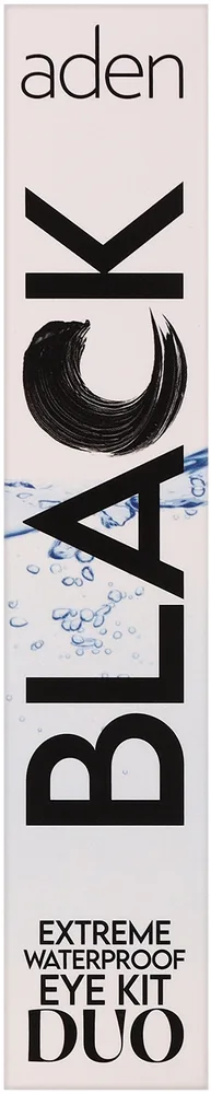 Набор для глаз Aden Cosmetics Extreme Waterproof Eye Kit водостойкая тушь и стойкая подводка-карандаш 9 мл+1.2 г
