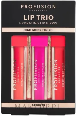 Набор увлажняющих блесков для губ Profusion Cosmetics Lip Trio Brights 3 оттенка по 5 мл