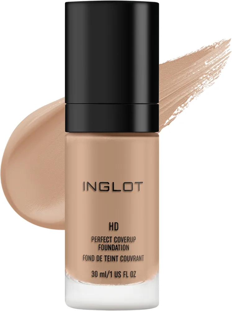 Тональная основа Inglot HD Perfect Coverup Foundation стойкая кроющая, 30 мл, оттенок 71