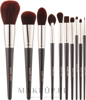 Набор кистей для макияжа Inglot Make-up Brush Set Chocolate Case 10 шт
