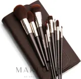 Набор кистей для макияжа Inglot Make-up Brush Set Chocolate Case 10 шт — фото 3