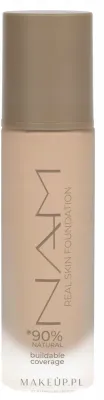 NAM Make Up Podkład do twarzy - Тональный флюид NAM Real Skin Foundation веганский лёгкий натуральный, 30 мл