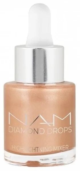 NAM Make Up Płynny rozświetlacz do twarzy - Хайлайтер для лица NAM Diamond Drops Mixer жидкий, с эффектом мягкого фокуса, 15 мл, оттенок 02