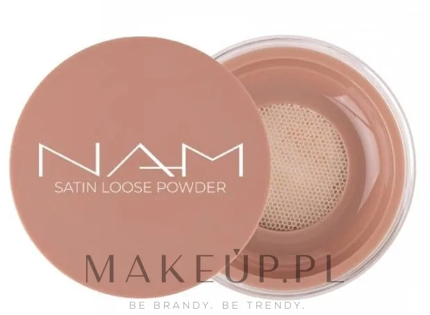 NAM Make Up Sypki puder do twarzy - Рассыпчатая пудра NAM Satin Loose Powder сатиновая, веганская, 8 г