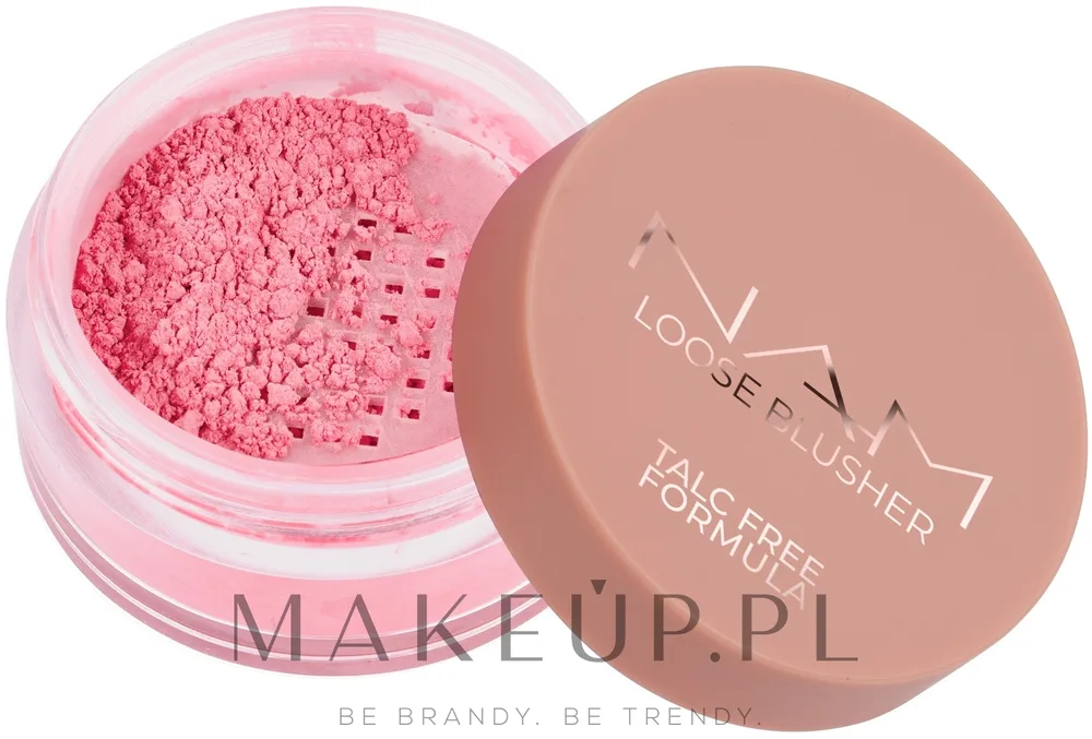 NAM Make Up Sypki róż do policzków - Румяна для щёк NAM Loose Blusher рассыпчатые, с эффектом естественного румянца, 2,5 г, оттенок 01 - Flamingo