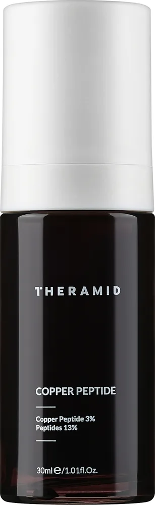 Theramid Copper Peptide антивозрастная сыворотка с 3% медными пептидами, пробиотиком и гиалуроновой кислотой для лица, 30 мл
