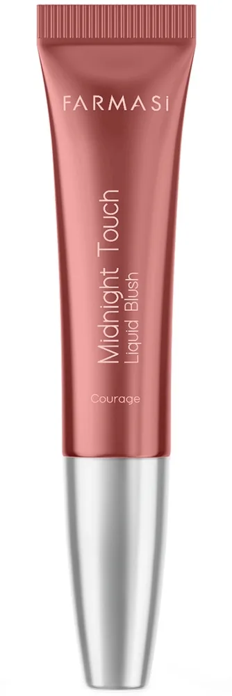 Румяна для щёк Farmasi Midnight Touch Liquid Blush жидкие, с аппликатором-подушечкой, 12 мл, оттенок Courage