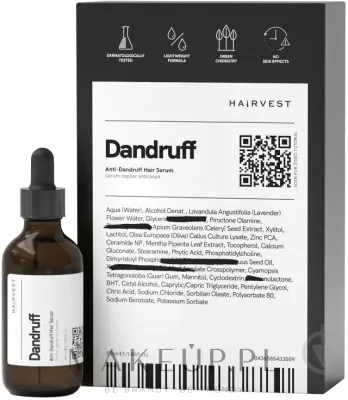 Сыворотка для волос против перхоти Hairvest Dandruff Anti-Dandruff Hair Serum, 55 мл