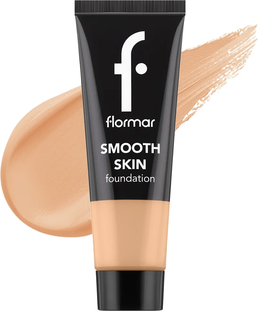 Тональная основа Flormar Smooth Skin Foundation бархатистая натуральная, 25 мл, оттенок 001 - Soft Beige