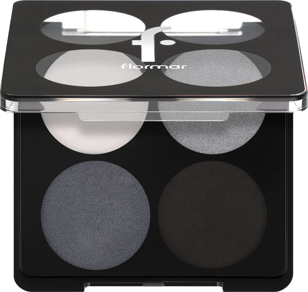 Палетка теней для век Flormar Color Palette Eyeshadow 4 оттенка, оттенок 002 - Black Dust