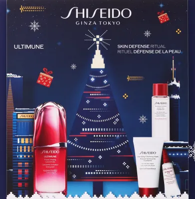 Набор для лица Shiseido Ultimune Holiday Kit концентрат пенка софтнер и концентрат для век 50+30+30+3 мл