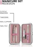 Маникюрный набор Flormar Manicure Set 4 предмета розовый футляр с застежкой — фото 3