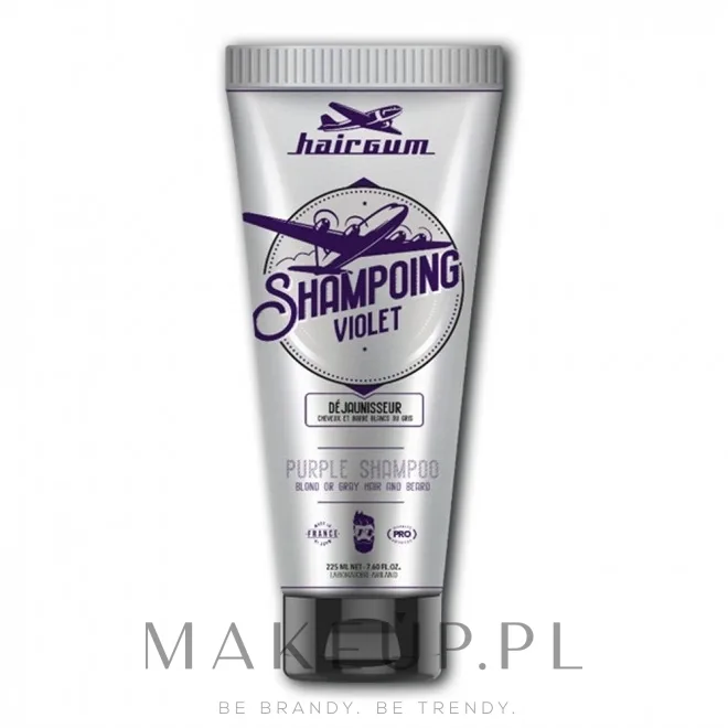 Шампунь Hairgum Purple с фиолетовым пигментом, против желтизны, для волос и бороды, 900 мл