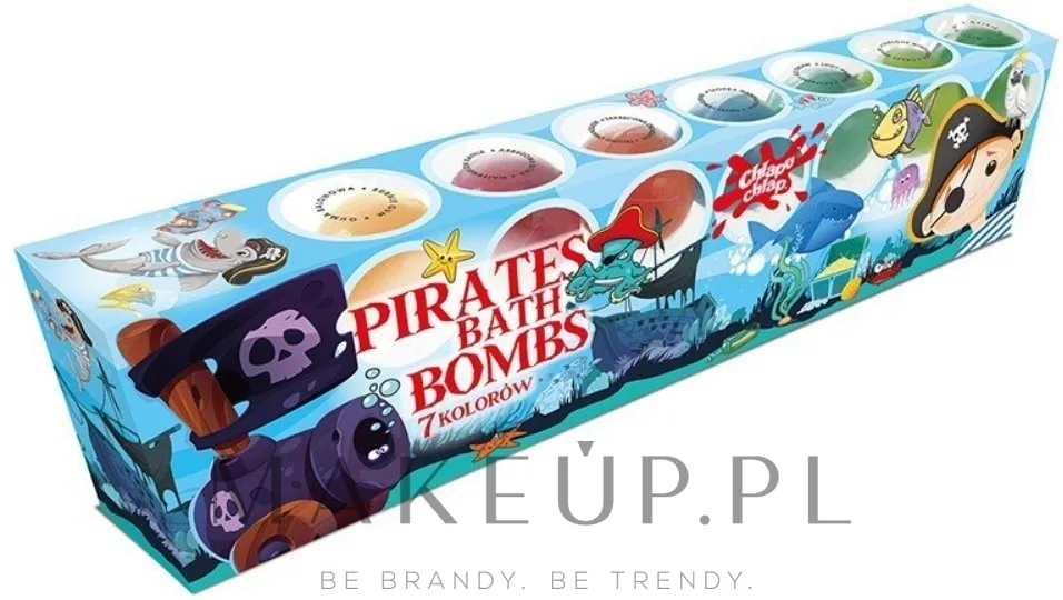 Детский набор бомбочек для ванны Chlapu Chlap Pirates с маслами и фруктовыми ароматами 7x50 г
