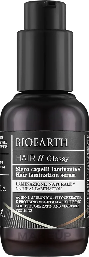 Ламинирующая сыворотка для блеска волос Bioearth Glossy Hair Lamination Serum, 100 мл