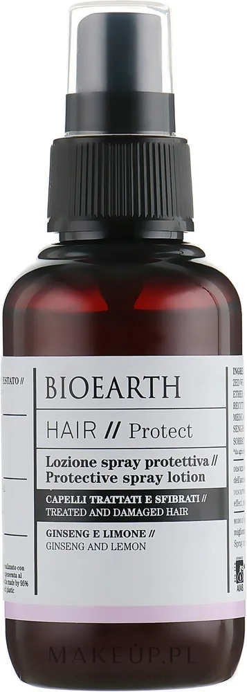 Защитный спрей-лосьон для окрашенных и повреждённых волос Bioearth Hair Protective Spray-Lotion, 100 мл
