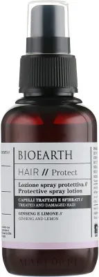Защитный спрей-лосьон для окрашенных и повреждённых волос Bioearth Hair Protective Spray-Lotion, 100 мл
