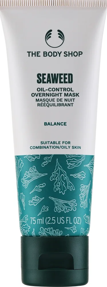 The Body Shop Seaweed Oil-Control Overnight Mask — ночная себорегулирующая маска для лица с водорослями, 75 мл