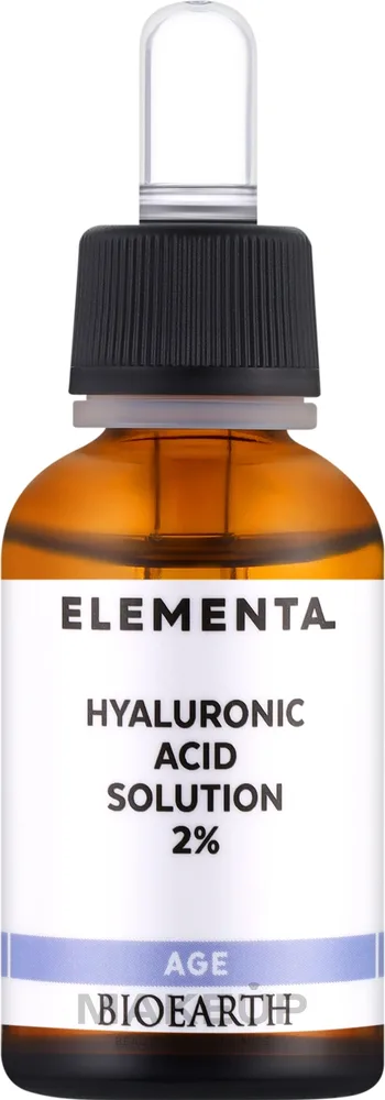 Bioearth Elementa AGE Hyaluronic Acid 2% — увлажняющая сыворотка с гиалуроновой кислотой и алоэ, 15 мл