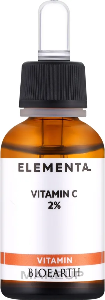 Bioearth Elementa Vitamin C 2% — осветляющая сыворотка с витамином C, алоэ и гиалуроновой кислотой
