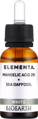 Bioearth Elementa White Mandelic Acid 2% + Sea Daffodil — осветляющая сыворотка с миндальной кислотой, 15 мл