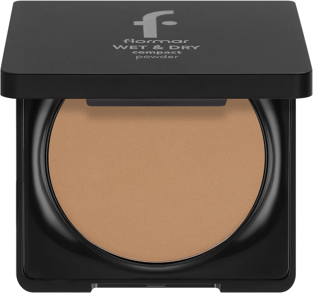 Компактная пудра Flormar Wet & Dry для лица, сухое и влажное нанесение, 10 г, оттенок 009 - Honey