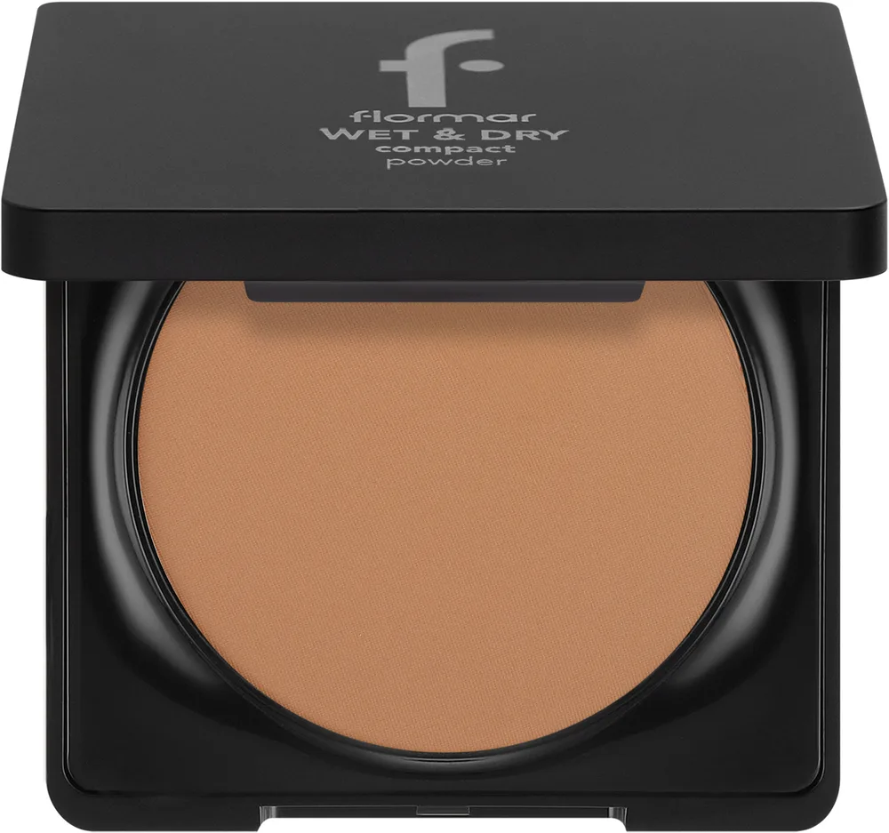 Компактная пудра Flormar Wet & Dry для лица, сухое и влажное нанесение, 10 г, оттенок 010 - Apricot
