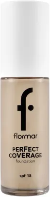 Тональная основа Flormar Perfect Coverage Foundation SPF 15 кроющая увлажняющая, 30 мл