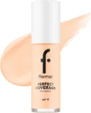 Тональная основа Flormar Perfect Coverage Foundation SPF 15 кроющая увлажняющая, 30 мл, оттенок 101 - Pastelle — фото 1