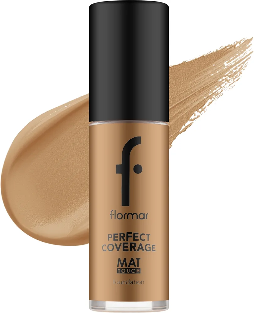 Тональная основа Flormar Perfect Coverage Mat Touch Foundation матирующая, 30 мл, оттенок 305 - Golden Honey