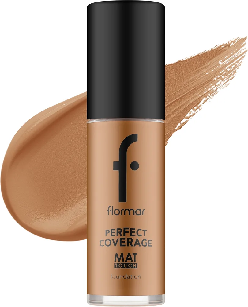 Тональная основа Flormar Perfect Coverage Mat Touch Foundation матирующая, 30 мл, оттенок 313 - Medium Beige