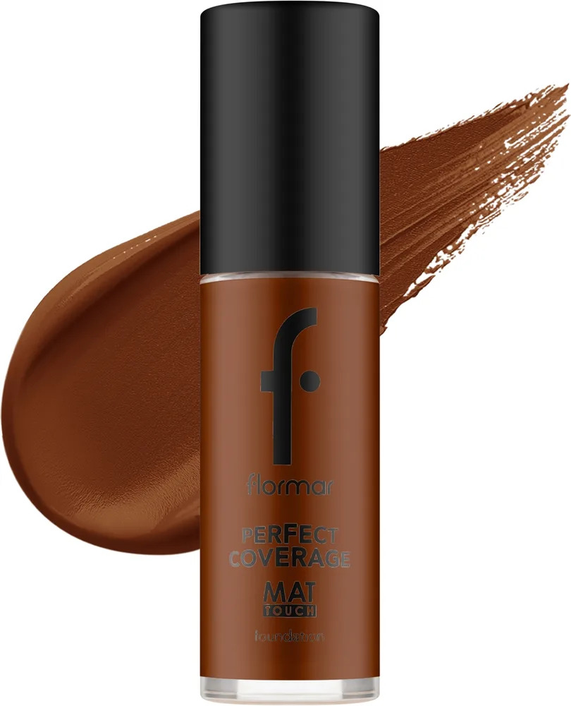 Тональная основа Flormar Perfect Coverage Mat Touch Foundation матирующая, 30 мл, оттенок 325 - Nutmeg
