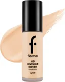Тональная основа Flormar HD Invisible Cover Foundation SPF 30 сияющая, 30 мл, оттенок 080 - Soft Beige — фото 1