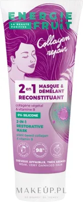 Маска для волос Energie Fruit Plant Based Collagen and Vitamin B 2in1 Restorative Mask восстанавливающая, два в одном, 200 мл