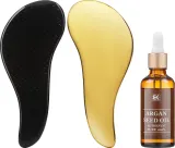 Набор для волос Brazil Keratin Detangler чистое аргановое масло и расческа 50 мл — фото 1