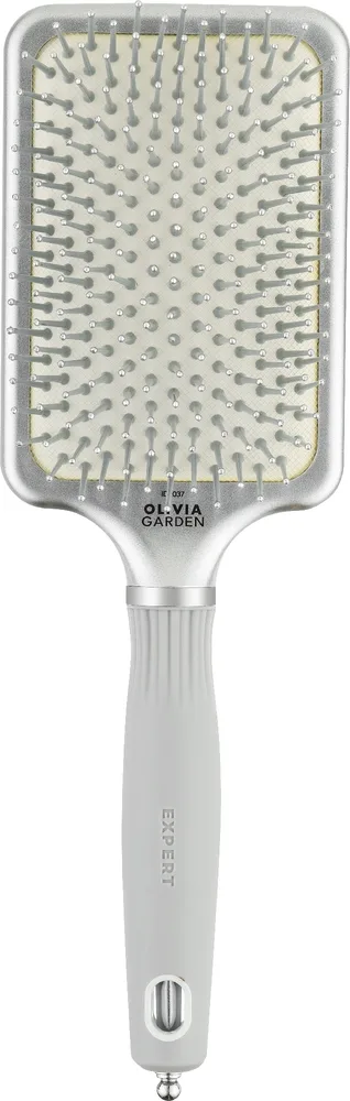 Прямоугольная щётка для волос Olivia Garden Expert Care Rectangular Nylon Silver L