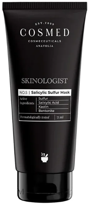 Cosmed Skinologist Salicylic Sulfur Mask — глиняная маска для лица с салициловой кислотой и серой, 75 мл