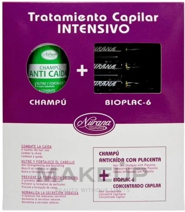 Набор Nurana Intensive Hair Treatment шампунь 250 мл и ампулы для кожи головы 6 x 10 мл