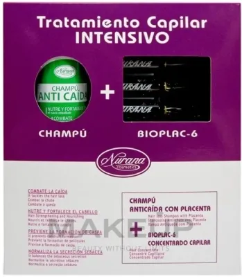 Набор Nurana Intensive Hair Treatment шампунь 250 мл и ампулы для кожи головы 6 x 10 мл
