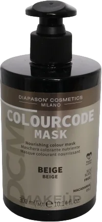 Тонирующая маска для окрашенных волос DCM Colourcode поддержание цвета, масло макадамии, растительный протеин, блеск, 300 мл, оттенок Beige