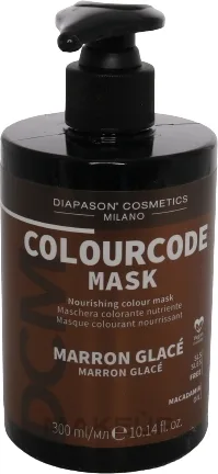 Тонирующая маска для окрашенных волос DCM Colourcode поддержание цвета, масло макадамии, растительный протеин, блеск, 300 мл, оттенок Marron Grace