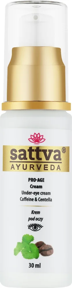 Крем для области вокруг глаз Sattva Ayurveda Pro-age с кофеином центеллой и ниацинамидом 30 мл