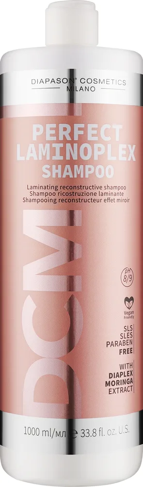 Шампунь DCM Perfect Laminoplex с эффектом ламинирования, с маслом моринги и камелии, без SLS/SLES